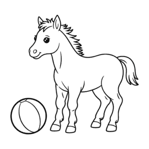 Desenho do Potrinho para Colorir