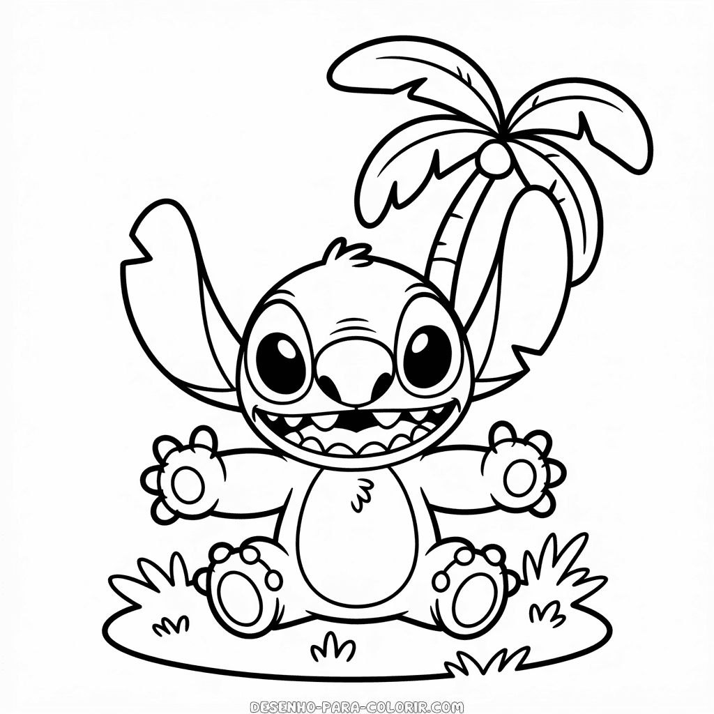 Desenho do Stitch para Colorir
