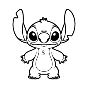 Desenho do Stitch Simples para Colorir