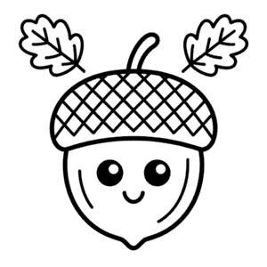 Desenho Fácil do Outono para Pré-escolares para Colorir