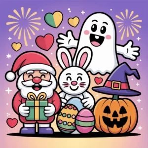 Desenhos de Festas e Celebrações para Colorir