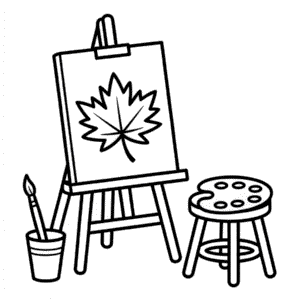 Desenho da Arte do Outono para Colorir