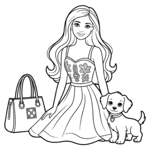 Desenho da Barbie Bela para Colorir