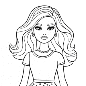 Desenho da Barbie Chelsea para Colorir