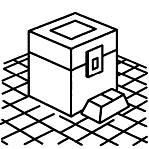 Desenho do Baú do Minecraft para Colorir