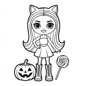 Desenho do Bratz Halloween para Colorir