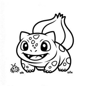 Desenho do Bulbasaur Engraçado para Colorir