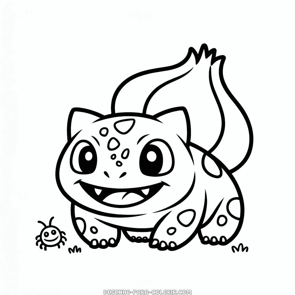 Desenho do Bulbasaur Engraçado para Colorir
