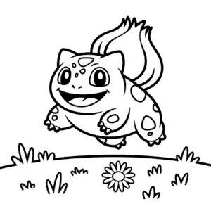 Desenho do Bulbasaur Feliz para Colorir