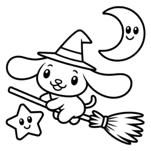 Desenho do Cinnamoroll Halloween para Colorir