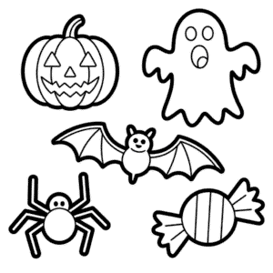 Desenho do Colagem Halloween para Colorir