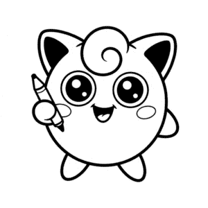 Desenho do Engraçado Jigglypuff para Colorir