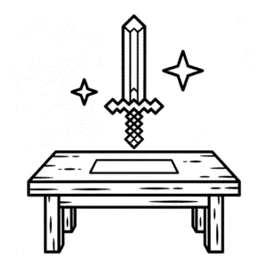 Desenho do Espada Encantada Minecraft para Colorir