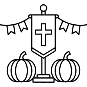 Desenho do Festival Cristão de Outono para Colorir