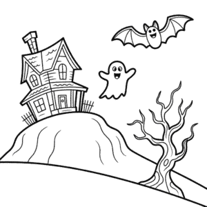 Desenho do Halloween Assustador para Colorir