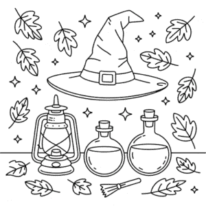 Desenho do Halloween Estético para Colorir