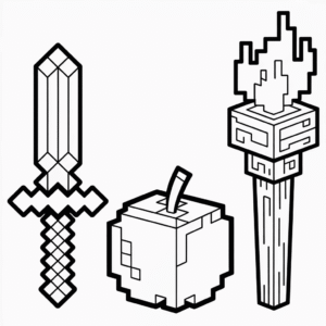 Desenho do Item Minecraft para Colorir