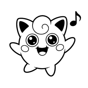 Desenho do Jigglypuff Feliz para Colorir