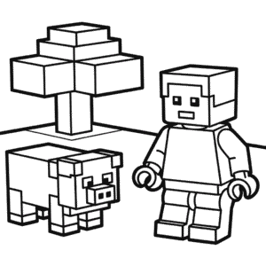 Desenho do Lego Minecraft para Colorir