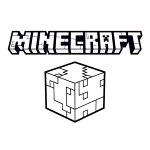Desenho do Logo Minecraft para Colorir
