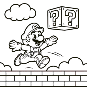 Desenho do Mario Clássico para Colorir