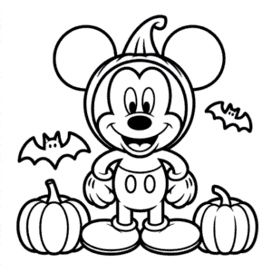 Desenho do Mickey Halloween para Colorir