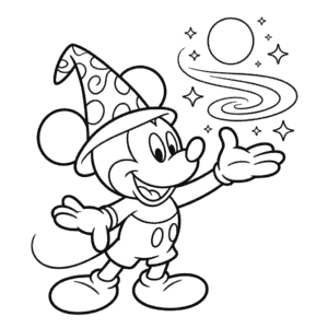 Desenho do Mickey Mouse Fantasia para Colorir
