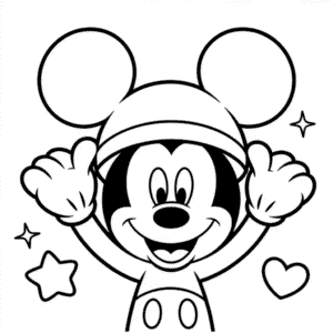 Desenho do Mickey Mouse Orelhas para Colorir