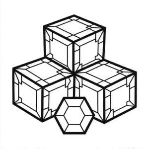 Desenho do Minecraft Esmeralda para Colorir