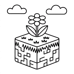 Desenho do Minecraft Fácil para Colorir