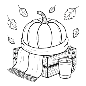 Desenho do Outono Estético para Colorir