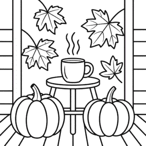 Desenho do Outono para Adultos para Colorir