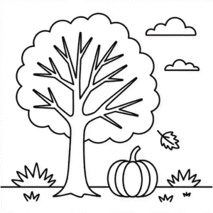 Desenho do Outono para Colorir