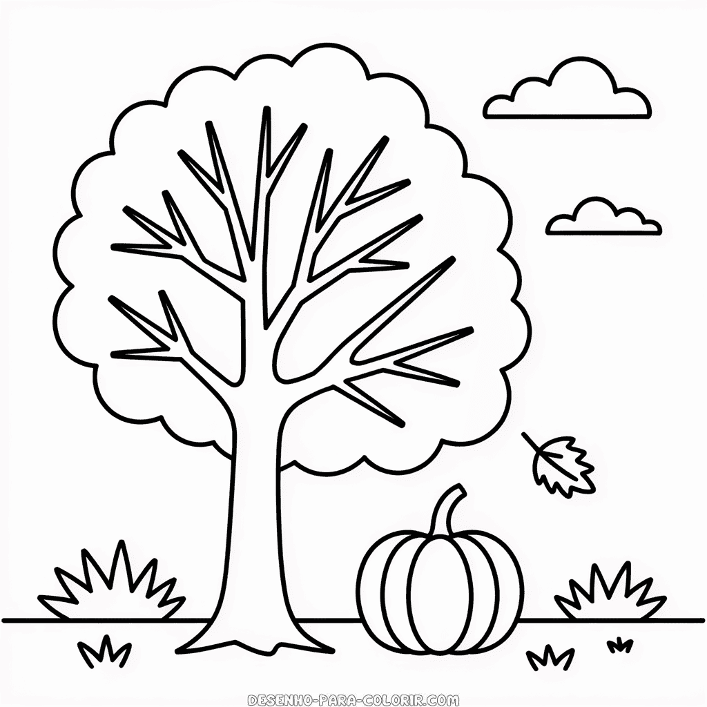 Desenho do Outono para Colorir