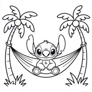 Desenho do Personagem Stitch para Colorir