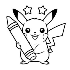Desenho do Pikachu para Colorir