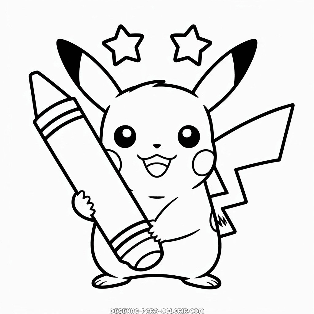 Desenho do Pikachu para Colorir