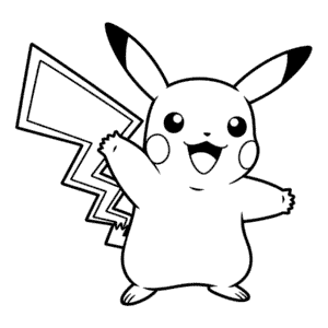 Desenho do Pikachu para Colorir