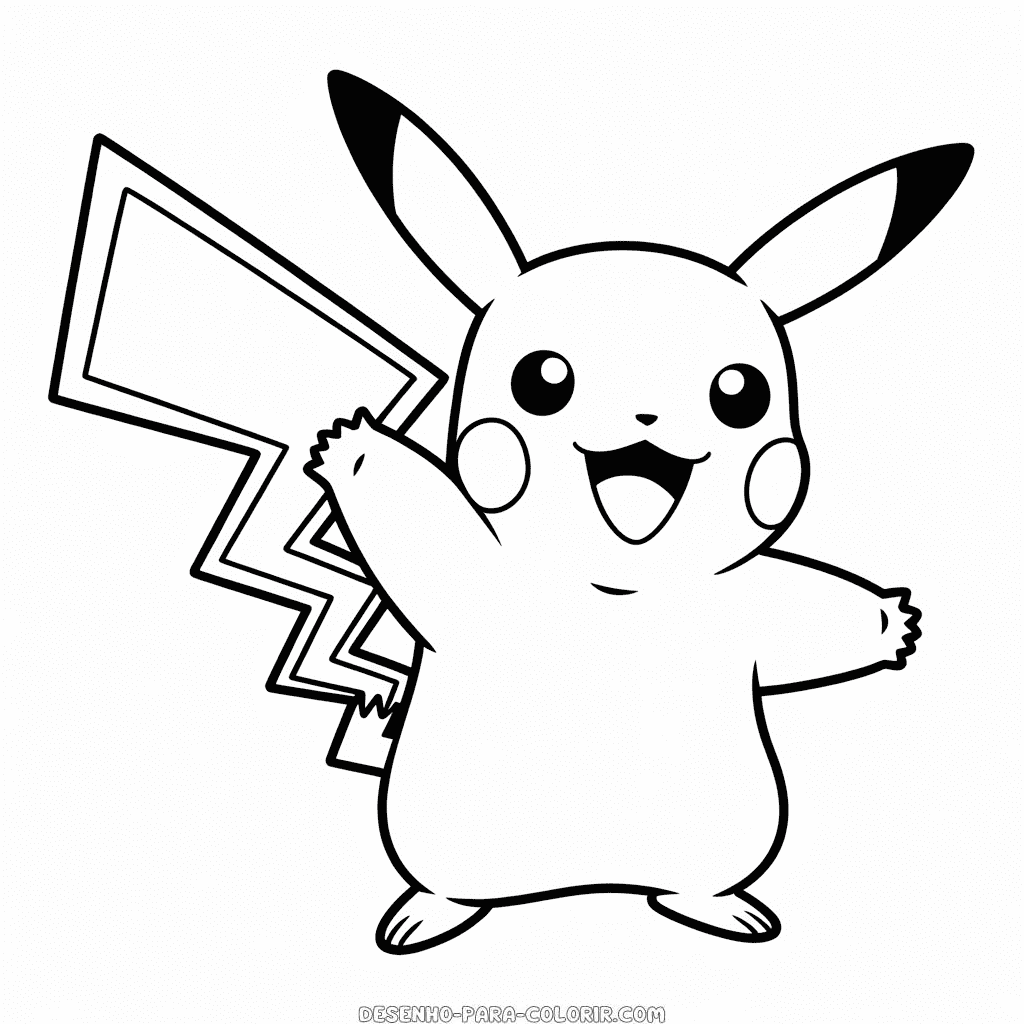 Desenho do Pikachu para Colorir