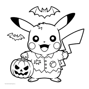Desenho do Pikachu Zumbi para Colorir
