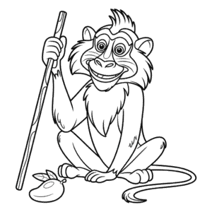 Desenho do Rafiki do O Rei Leão para Colorir
