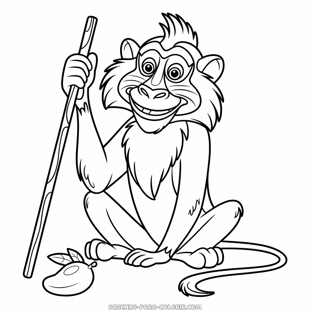 Desenho do Rafiki do O Rei Leão para Colorir