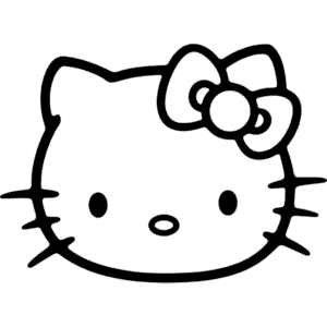 Desenho do Rosto da Hello Kitty para Colorir