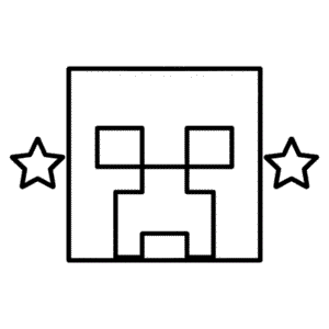 Desenho do Rosto do Creeper Minecraft para Colorir