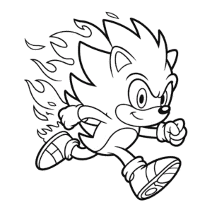 Desenho do Sonic Fogo para Colorir