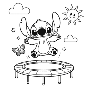 Desenho do Stitch dos Desenhos Animados para Colorir