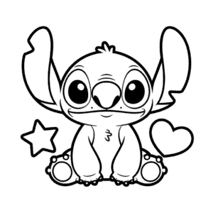 Desenho do Stitch Squishmallow para Colorir