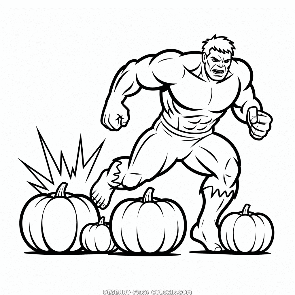 Desenho do Vingador de Halloween para Colorir
