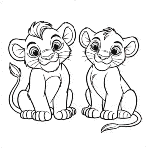 Desenho dos Personagens do O Rei Leão para Colorir