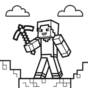 Desenho Gratuito do Minecraft para Colorir